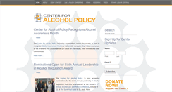 Desktop Screenshot of centerforalcoholpolicy.org