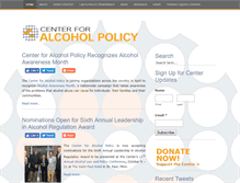 Tablet Screenshot of centerforalcoholpolicy.org
